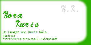 nora kuris business card